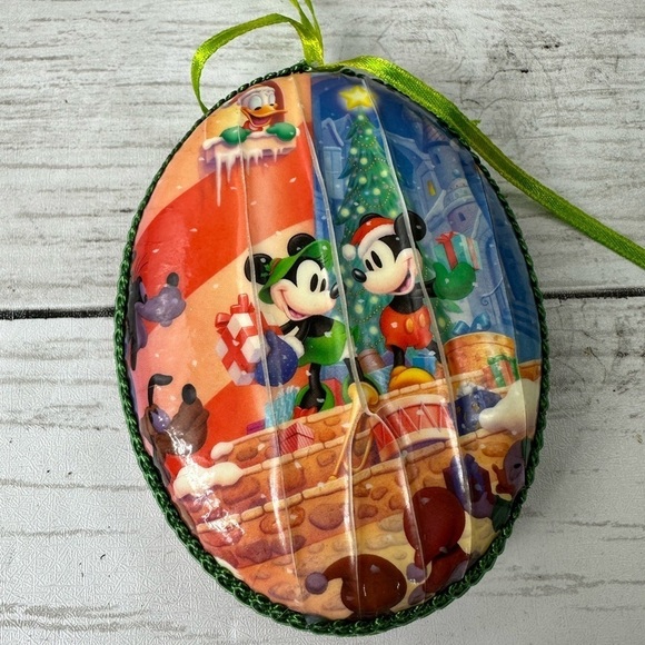 Disney Christmas 1998 Vintage Retired Oval Ornaments 4.5" Mickey Mouse AS IS - Picture 1 of 3
